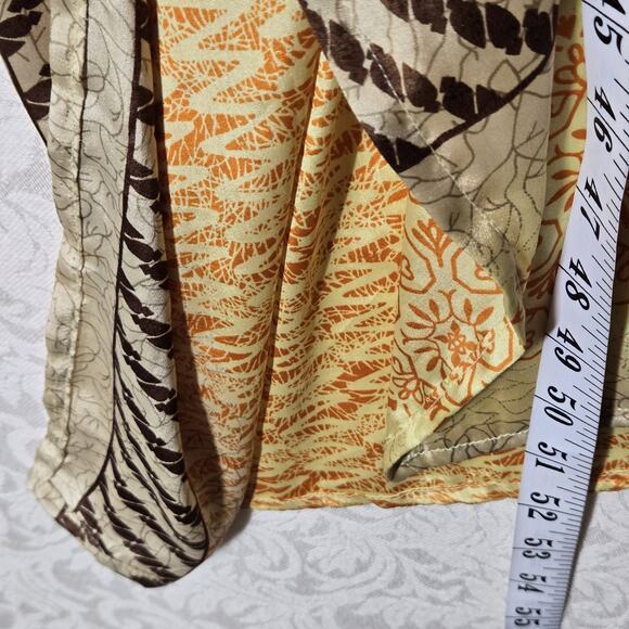 Kantha Bae Mumu Caftan Kaftan Dress OS Yellow Orange Boho Hippie Art To Wear - Picture 9 of 13